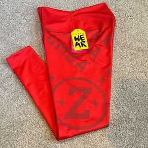 Zumba Fitness Kids Vibrant Red Leggings